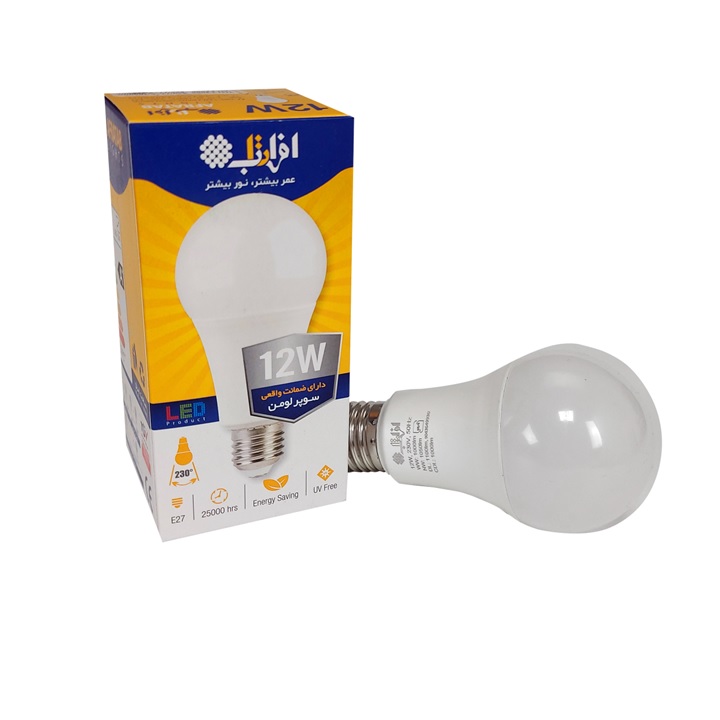 خرید لامپ ال ای دی حبابی 12 وات افراتاب (تولید جدید)